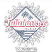 Tallahassee City Florida Verenigde Staten  Verenig Sticker (Voorkant)