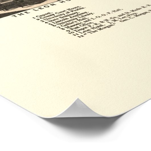 Tallahassee, FL Panoramic Map - 1885 Poster (Hoek)