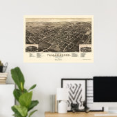 Tallahassee, FL Panoramic Map - 1885 Poster (Thuiskantoor)