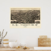 Tallahassee, FL Panoramic Map - 1885 Poster (Keuken)