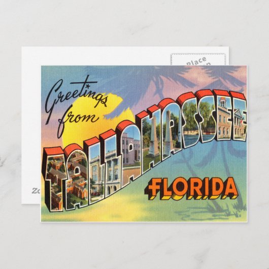 Tallahassee Florida Briefkaart (Voorkant / Achterkant)