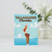 Tallahassee Florida cartoon reisposter Briefkaart (Staand voorkant)