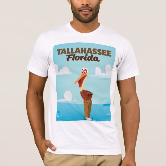 Tallahassee Florida cartoon reisposter T-shirt (Voorkant)