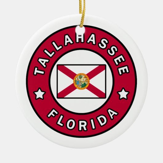 Tallahassee Florida Keramisch Ornament (Voorkant)