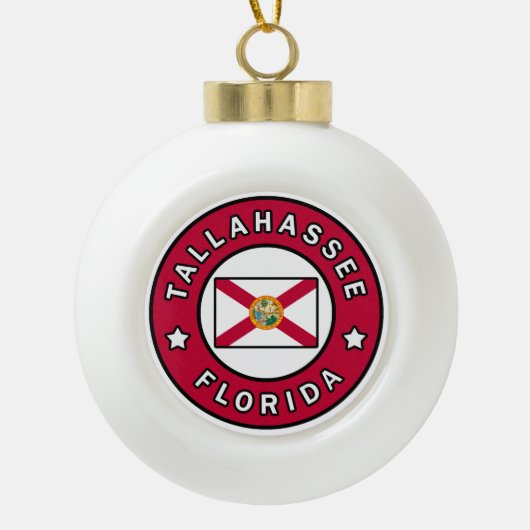 Tallahassee Florida Keramische Bal Ornament (Voorkant)