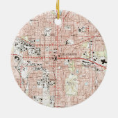 Tallahassee Florida Map (1999) Keramisch Ornament (Achterkant)