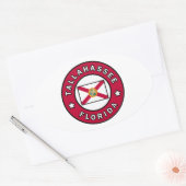 Tallahassee Florida Ovale Sticker (Envelop)