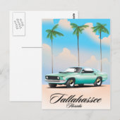 Tallahassee Florida Reisposter. Briefkaart (Voorkant / Achterkant)