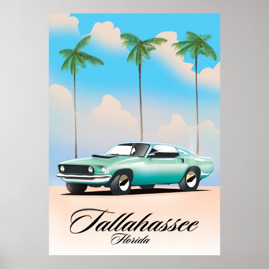 Tallahassee Florida Reisposter. Poster (Voorkant)