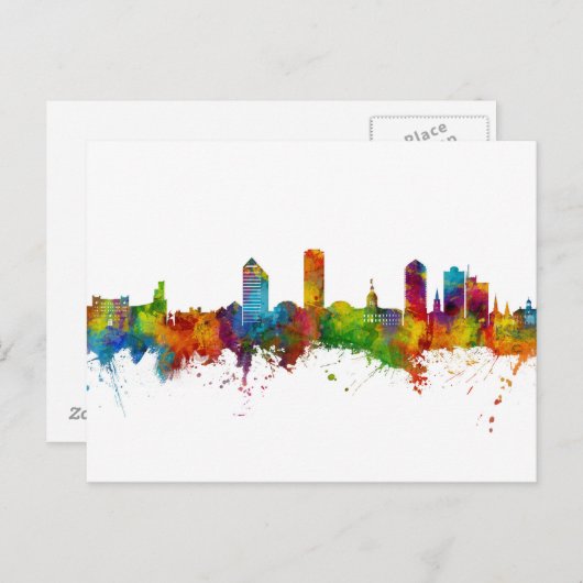 Tallahassee Florida Skyline Briefkaart (Voorkant / Achterkant)