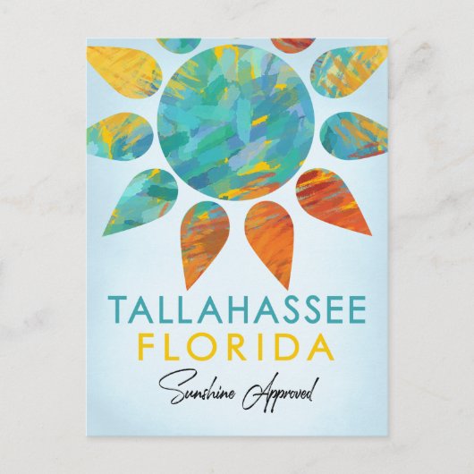 Tallahassee Florida Sunshine Travel Briefkaart (Voorkant)