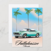 Tallahassee Florida Travel poster. (Voorkant / Achterkant)