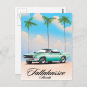 Tallahassee Florida Travel poster. Briefkaart (Voorkant / Achterkant)