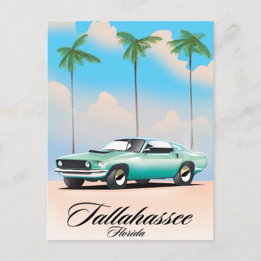 Tallahassee Florida Travel poster. Briefkaart (Voorkant)