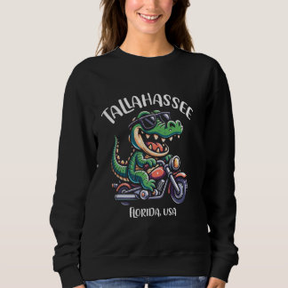 Tallahassee Florida USA Alligator Motorcycle Carto Trui