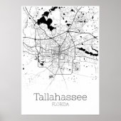 Tallahassee Map - Florida - City Map Poster (Voorkant)