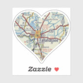 Tallahassee Map Sticker (Vel)