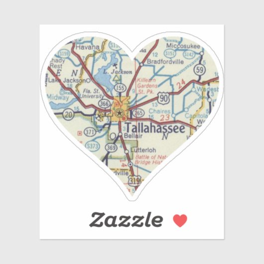 Tallahassee Map Sticker (Vel)