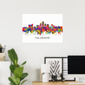 Tallahassee USA Skyline Poster (Thuiskantoor)