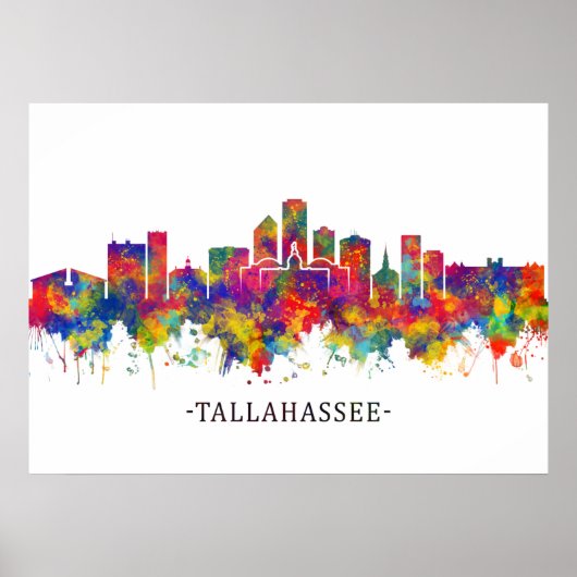 Tallahassee USA Skyline Poster (Voorkant)