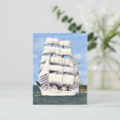 Tallend schip, vierkante stijfheid, briefkaart (Staand voorkant)