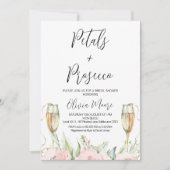 Tallenglazen Petals en Prosecco Vrijgezellenfeest Kaart (Voorkant)