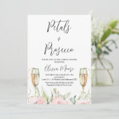 Tallenglazen Petals en Prosecco Vrijgezellenfeest Kaart (Staand voorkant)