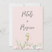 Tallenglazen Petals en Prosecco Vrijgezellenfeest Kaart (Achterkant)