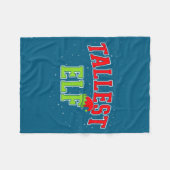 Tallest Elf Christmas Family Matching Group Xmas  Fleece Deken (Voorkant (Horizontaal))