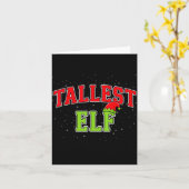 Tallest Elf Christmas Family Matching Group Xmas  Kaart (Gele Bloem)