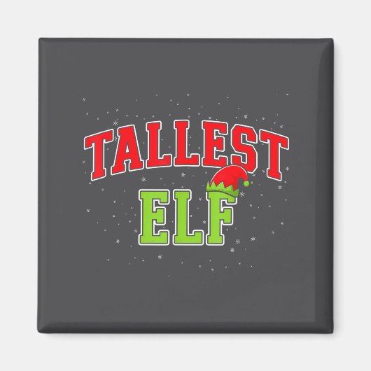 Tallest Elf Christmas Family Matching Group Xmas  Magneet (Voorkant)
