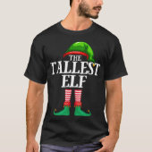 Tallest Elf Matching Family Kerstparty Pajama T-shirt (Voorkant)
