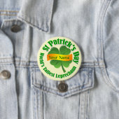 Tallest    leprechaunSt Patrick's Ronde Button 7,6 Cm (In situ)