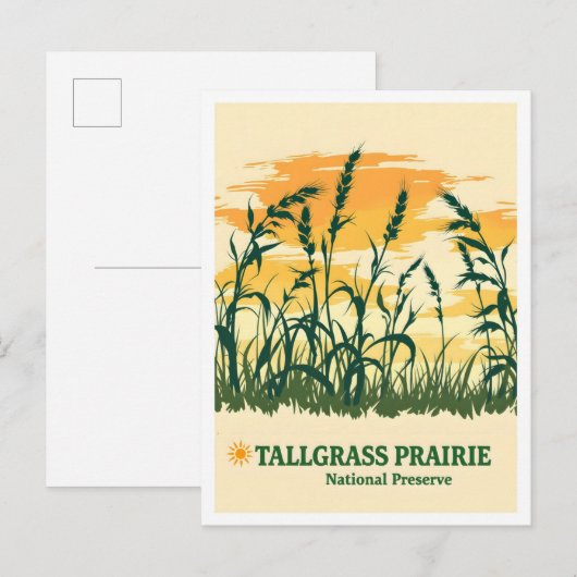 Tallgrass Prairie National Preserve Kansas Travel Briefkaart (Voorkant / Achterkant)