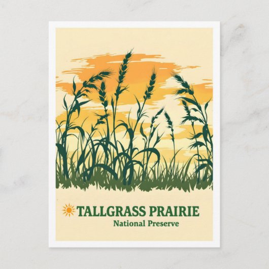 Tallgrass Prairie National Preserve Kansas Travel Briefkaart (Voorkant)