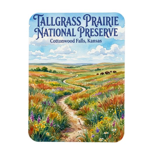 Tallgrass Prairie National Preserve VS Magneet (Verticaal)
