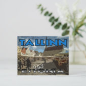 Tallin, bezoek Estland briefkaart (Staand voorkant)