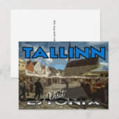 Tallin, bezoek Estland briefkaart (Voorkant / Achterkant)