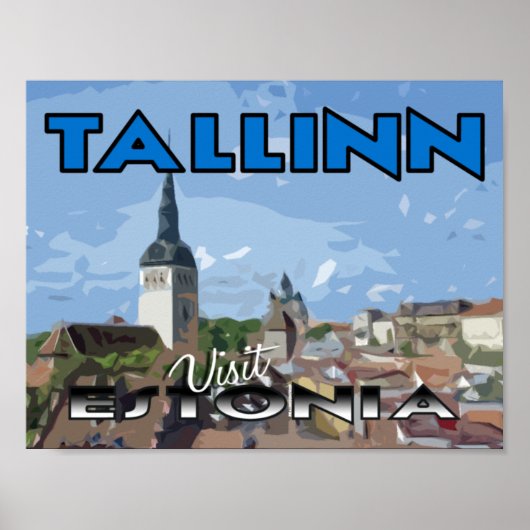 Tallin, bezoek Estland Poster (Voorkant)