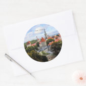 Tallin, Estland Historisch Centrum, Ronde Sticker (Envelop)