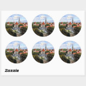 Tallin, Estland Historisch Centrum, Ronde Sticker (Vel)