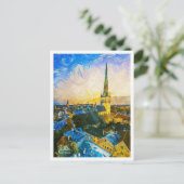 Tallin Estland Mooie olieverflandschap Briefkaart (Staand voorkant)