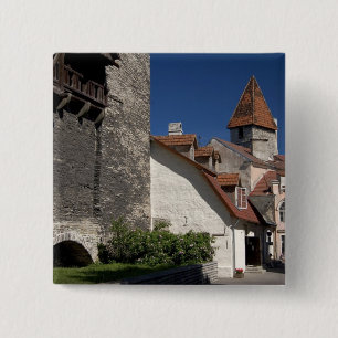Tallin, Estland. Tallin is enigszins een Vierkante Button 5,1 Cm