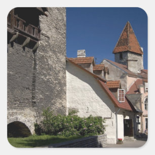 Tallin, Estland. Tallin is enigszins een Vierkante Sticker