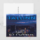 Tallinn, bezoek Estland briefkaart (Voorkant / Achterkant)