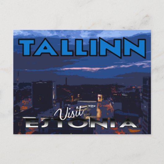 Tallinn, bezoek Estland briefkaart (Voorkant)