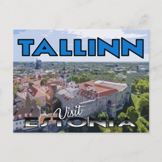 Tallinn, bezoek Estland Briefkaart (Voorkant)
