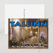 Tallinn, bezoek Estland briefkaart (Voorkant / Achterkant)