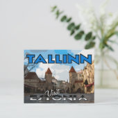 Tallinn, bezoek Estland Briefkaart (Staand voorkant)