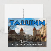Tallinn, bezoek Estland Briefkaart (Voorkant / Achterkant)